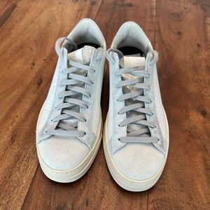 ☀️ NEW! P448 Jack Silver Metallic Low-Top Sneaker EU39